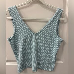 Madewell Light Blue Patterned Tank Top